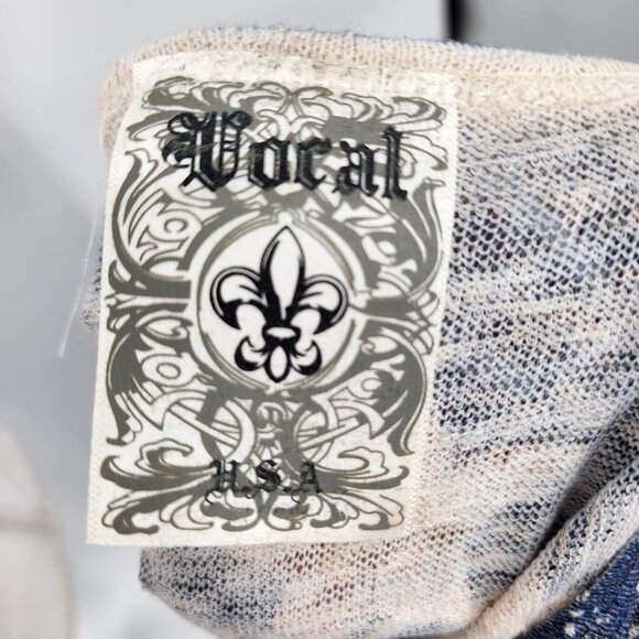 VOCAL Distressed American Flag Short Sleeve T Shirt Top S-XL NWT - Picture 9 of 9